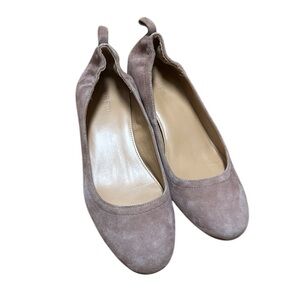J. Crew Women’s Tan Light Brown Suede Block Heels Pumps Shoes Minimalist Sz 8.5